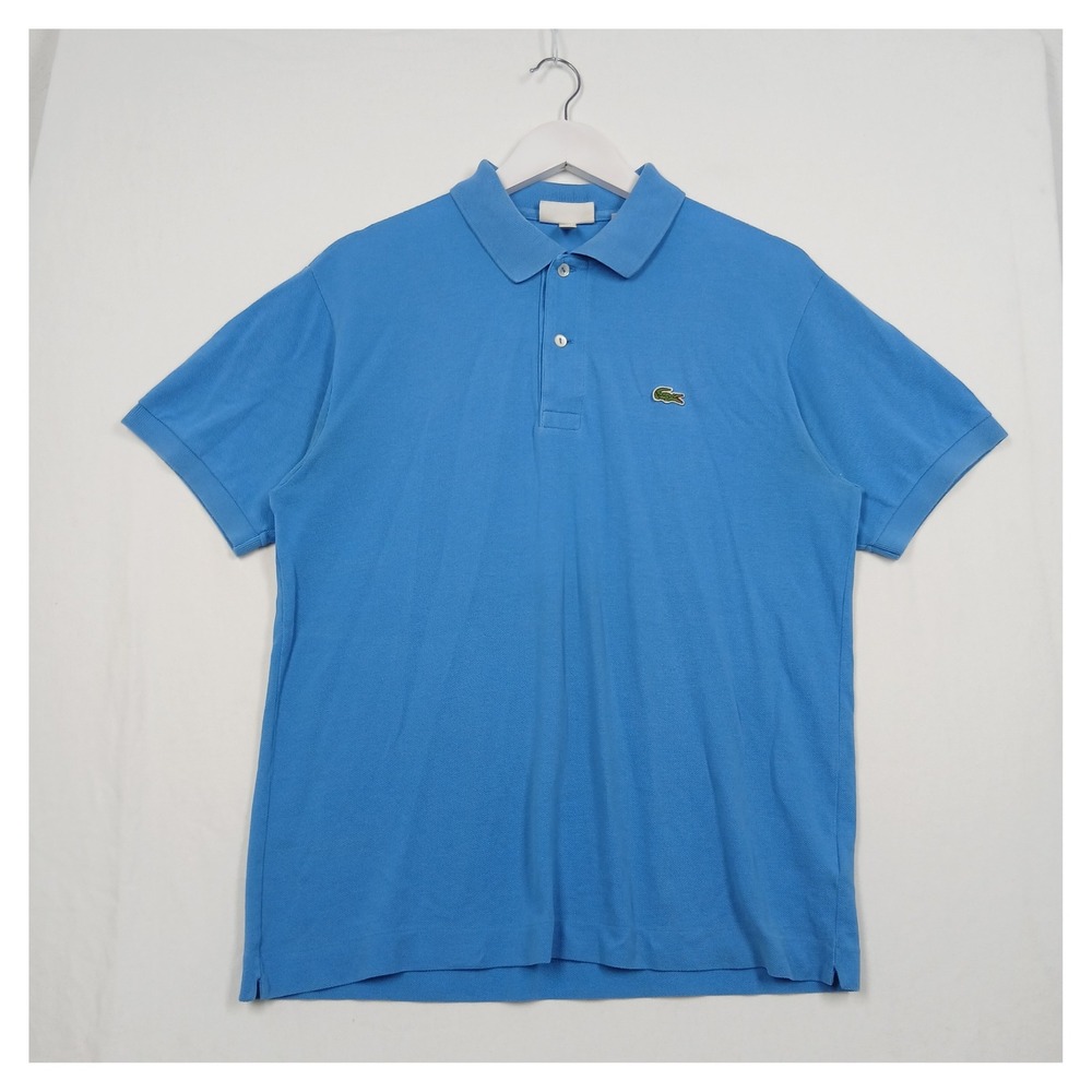 Lacoste Classic Fit Short Sleeve Polo Shirt Blue Cotton US M FA10615